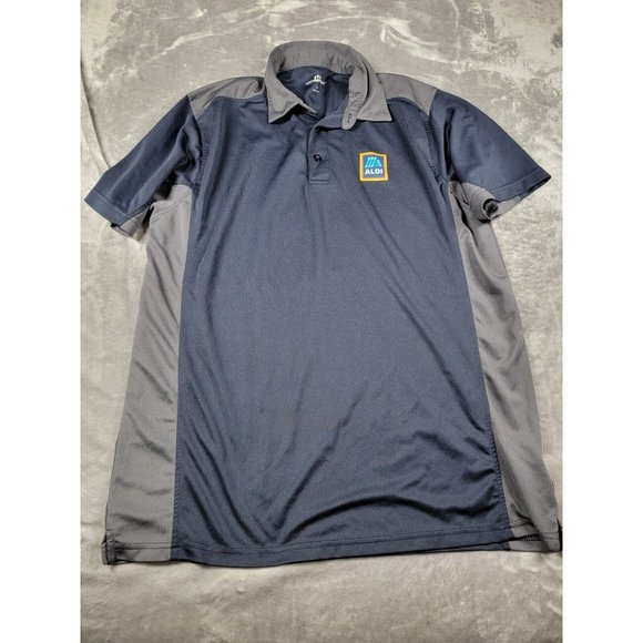 ALDI Mens  Grocery Store Employee Uniform Performance Polo Golf Shirt‎ Large - Picture 1 of 6